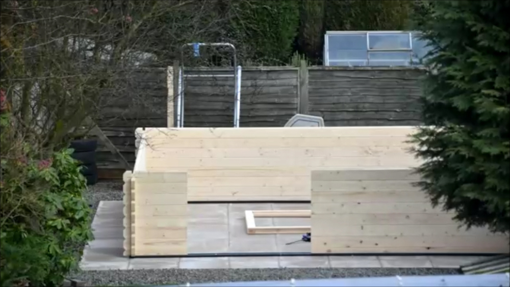 Hendrick Log Cabin Wall Installation